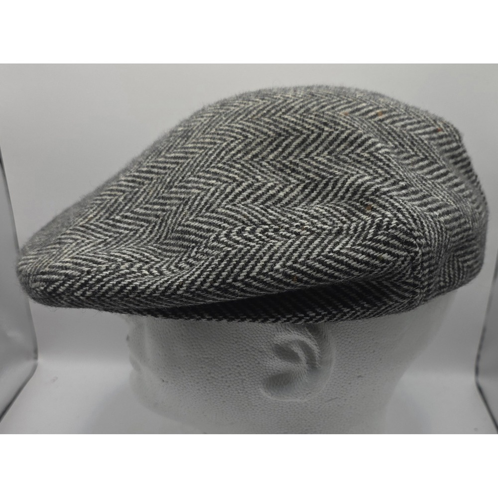 Headmaster Herringbone Flat Cap 6‎ 7/8 Driver Gatsby Scully Hat